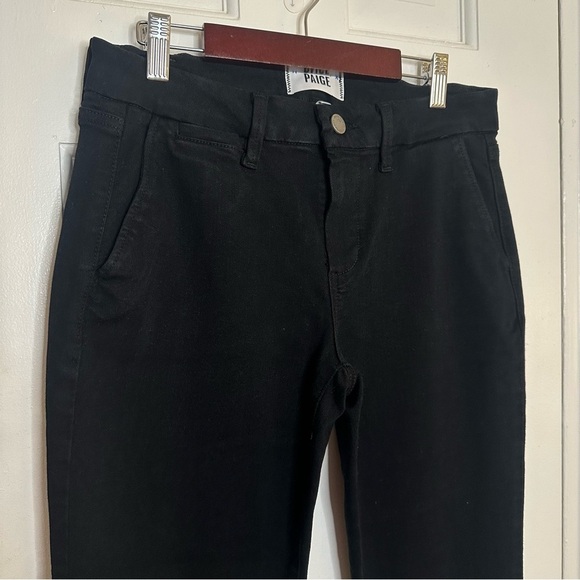 Paige Rianne Black High Waisted Chinos Pants Jeans Size 26 Straight Leg Office - Picture 2 of 7